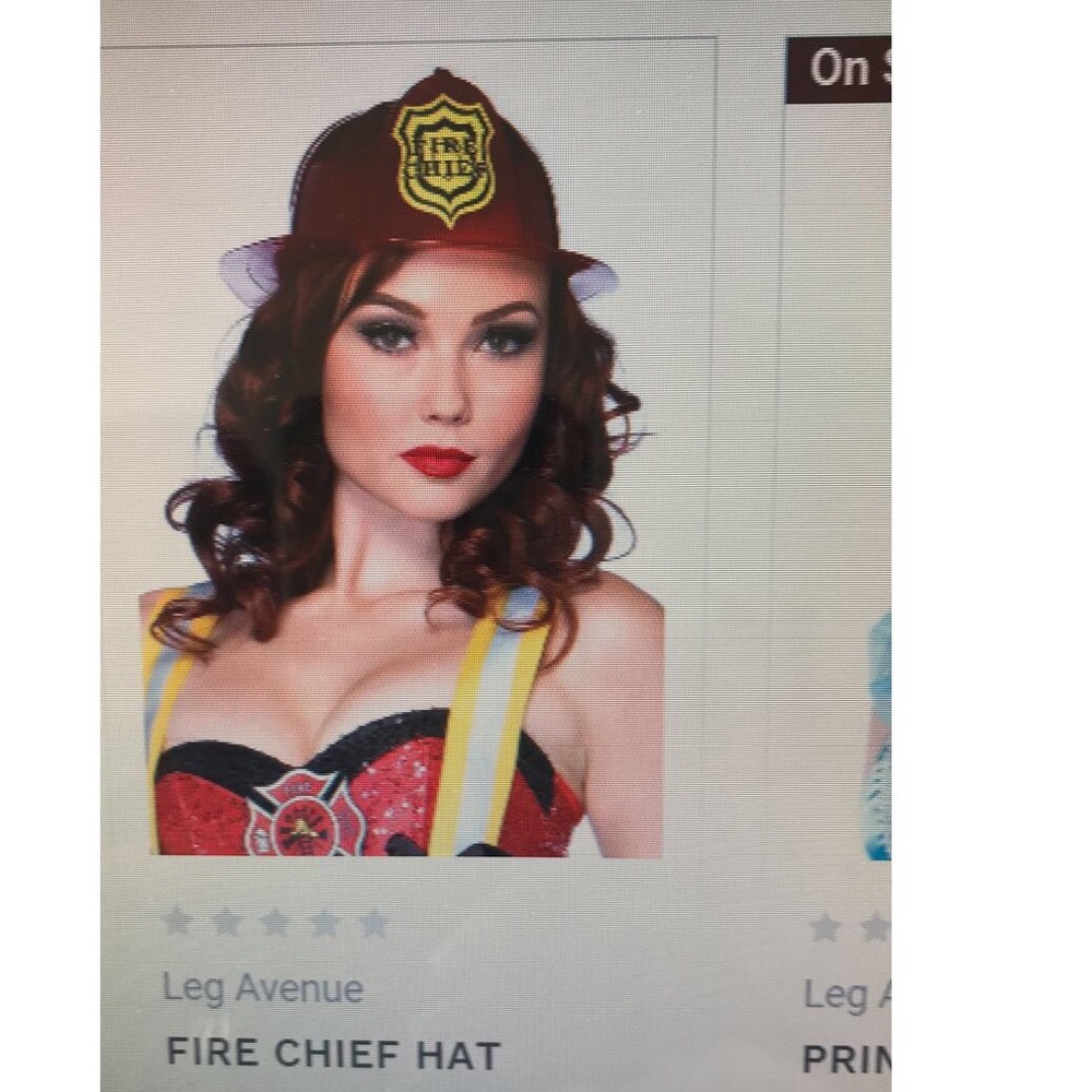 Woman’s firehouse costume hat